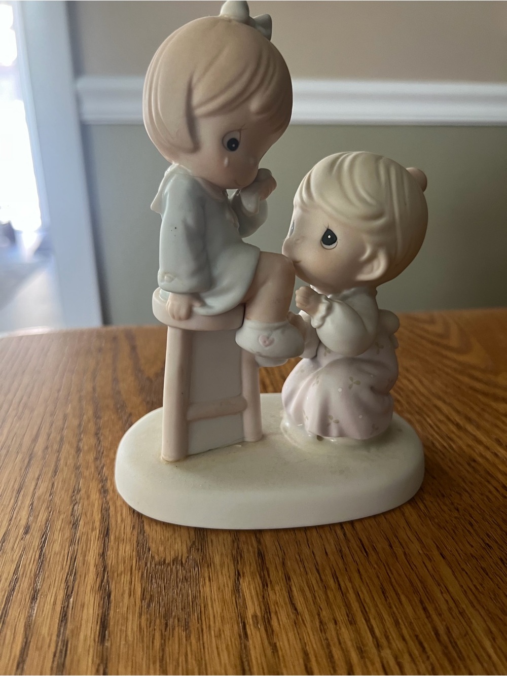 Precious Moments Figurine in Cream and Soft Pink